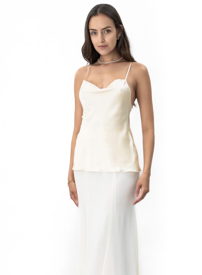 Silk Camisole Blouse in Cream