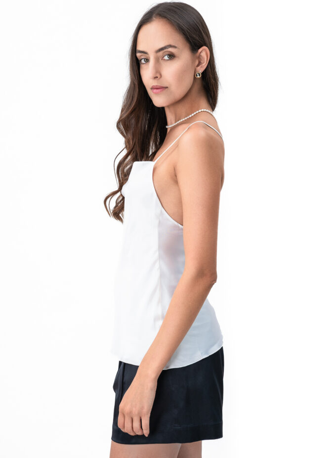 Silk Camisole Blouse in White