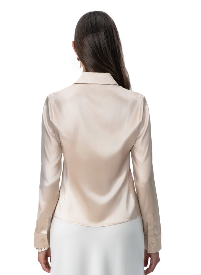 Silk Shirt in Champagne
