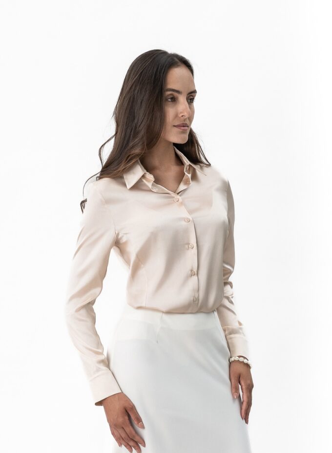 Silk Shirt in Champagne
