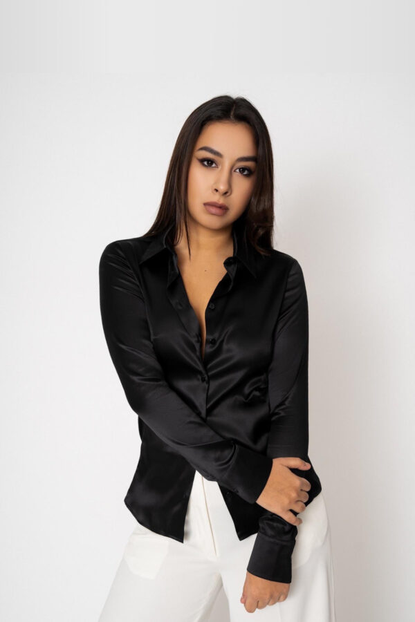 Silk Shirt in Black