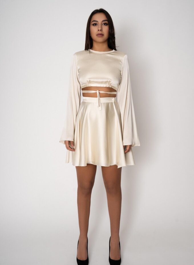 Silk Top in Dover White