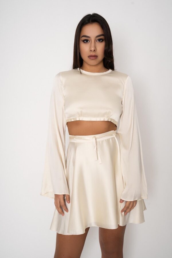 Silk Top in Dover White - Image 3