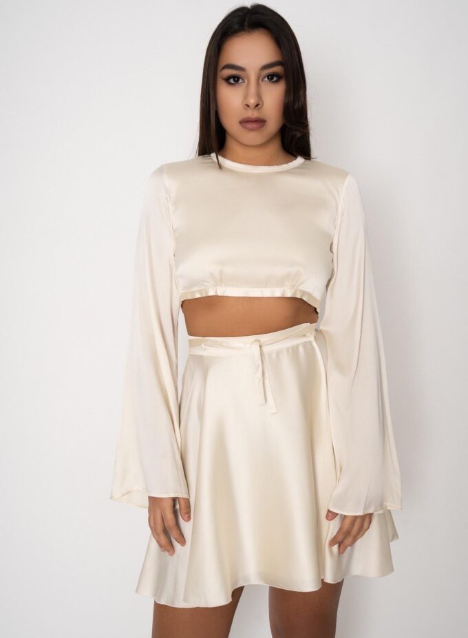 Silk Top in Dover White