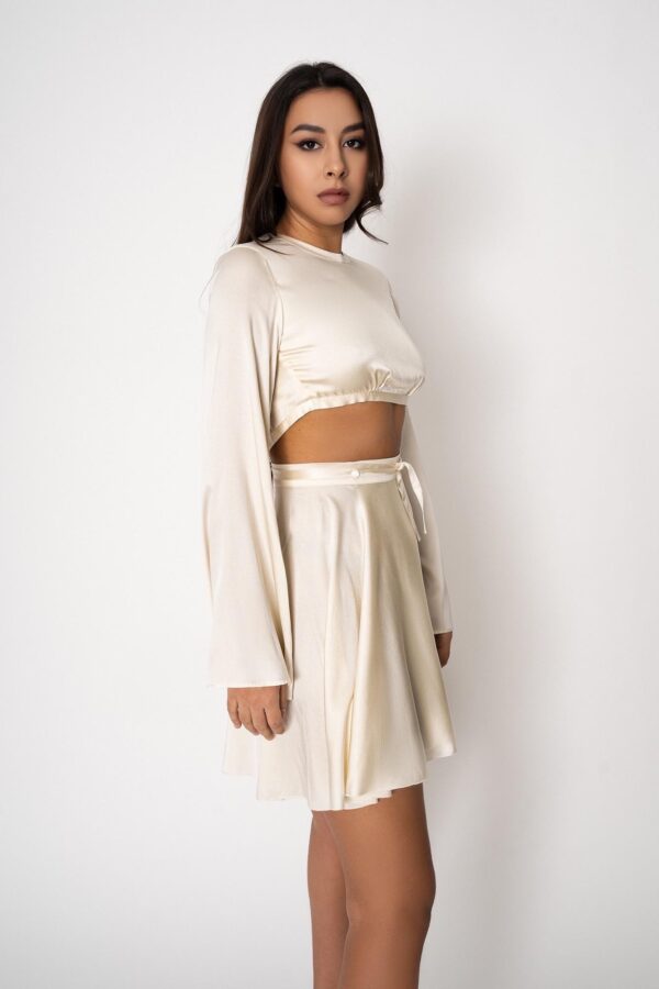 Silk Top in Dover White - Image 4