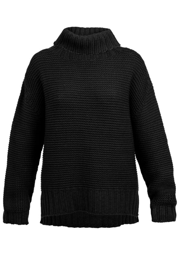 Ribbed Turtleneck Sweater black - Image 2