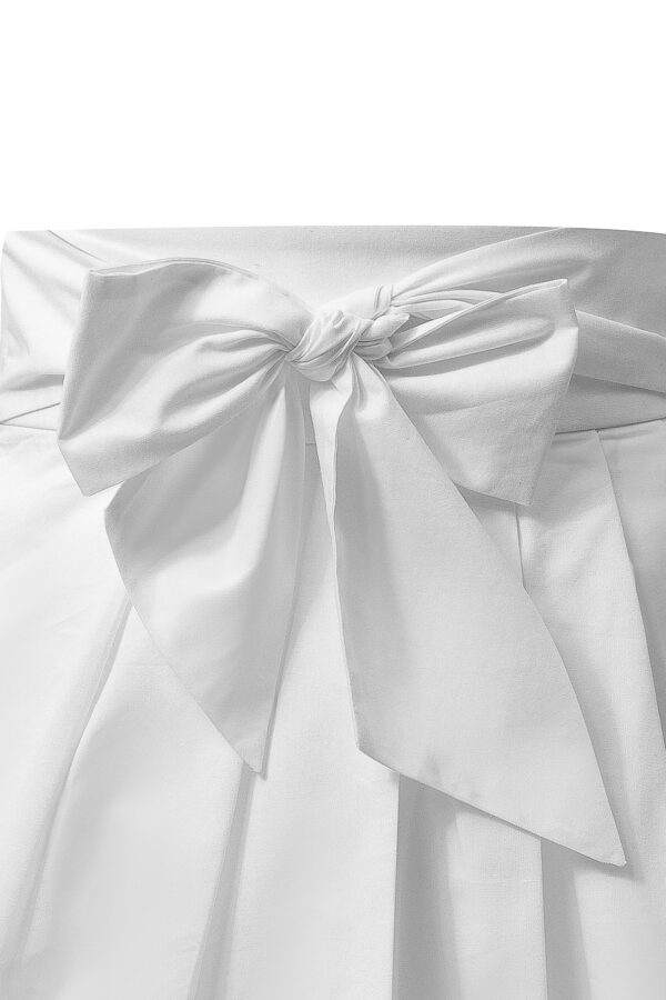 Cotton Pleated Mini Skirt - Image 6