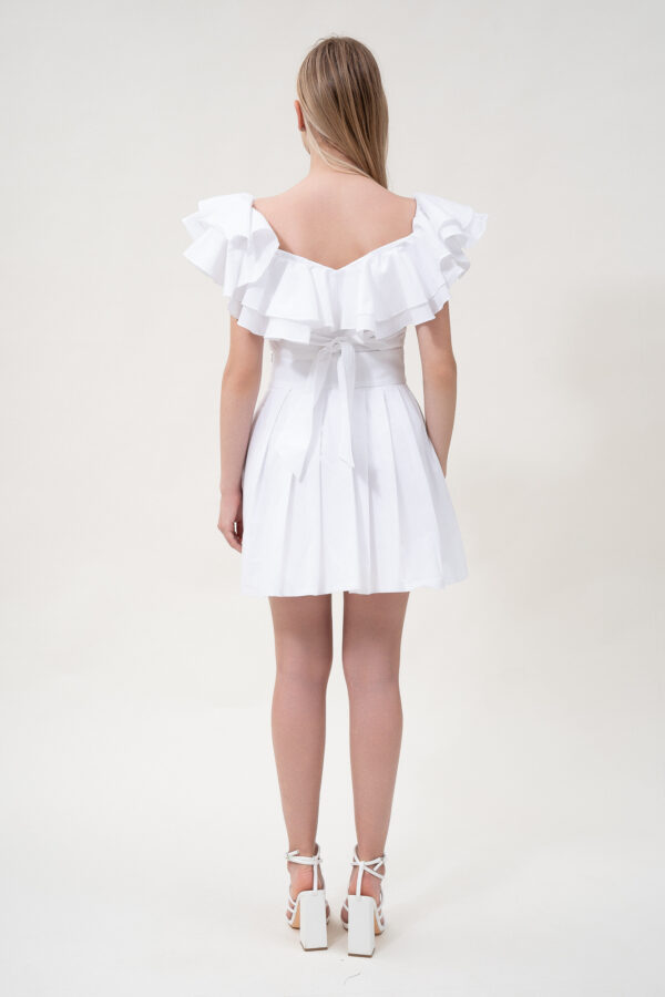 Cotton Crop Top with  Ruffle Detail - Image 6