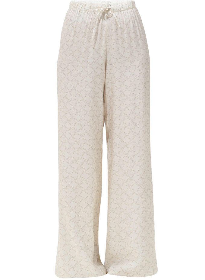 Wide-Leg Pants in Cream & Cappaccino