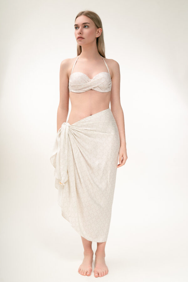 Cover Up in Cream and Cappaccino - Image 2