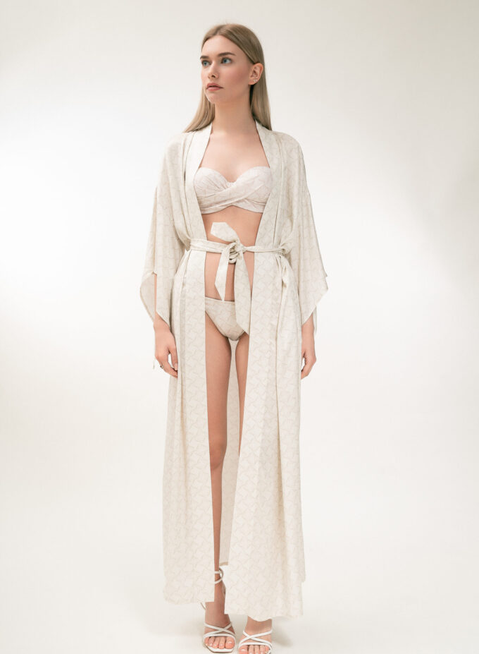 Kimono in Cream & Cappuccino