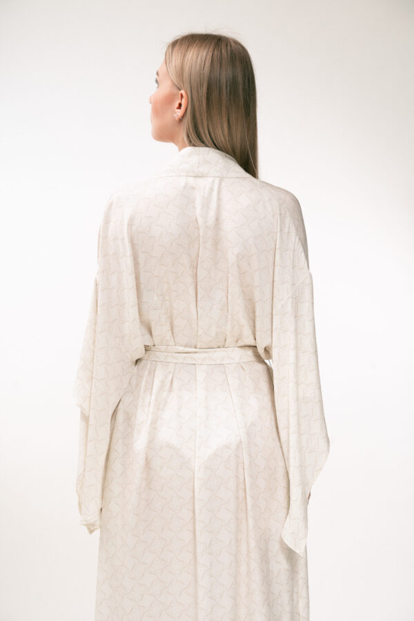 Kimono in  Cream & Cappuccino - Image 5