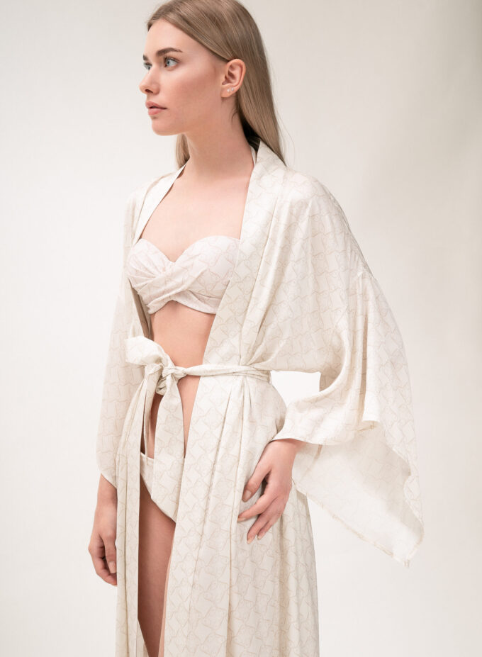 Kimono in Cream & Cappuccino