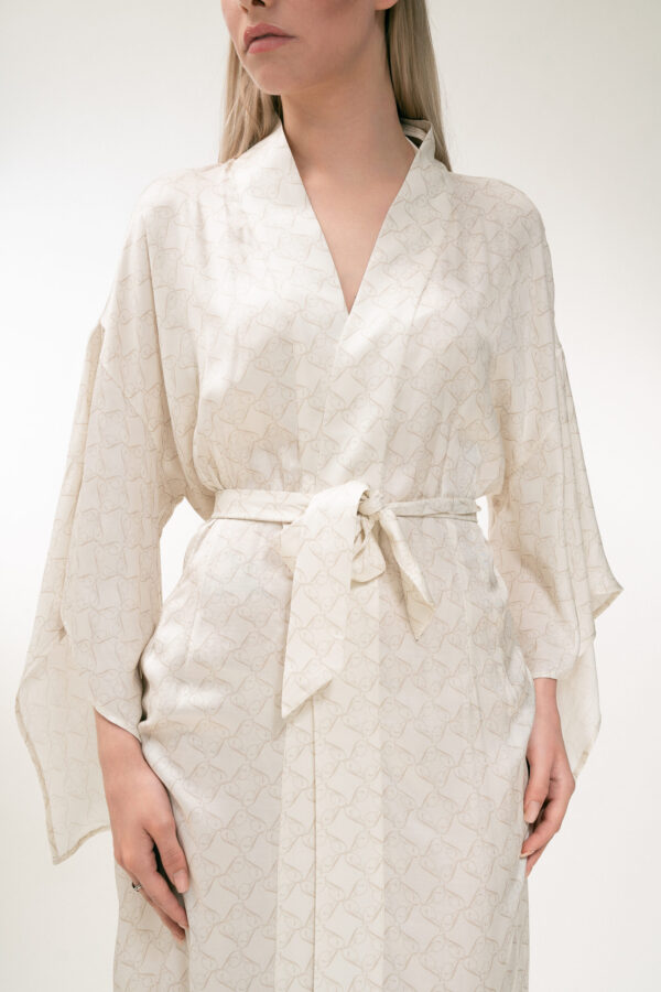 Kimono in  Cream & Cappuccino