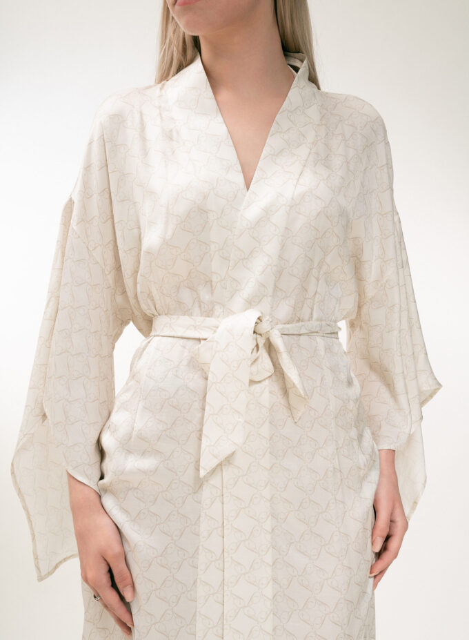 Kimono in  Cream & Cappuccino