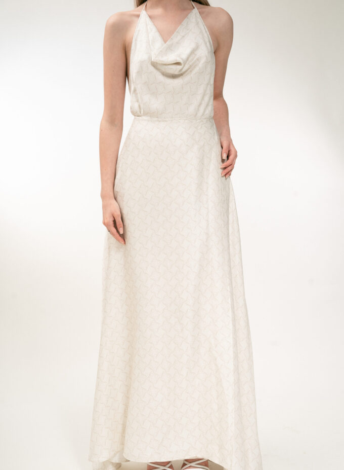 Long Wrap Skirt in Cream and Cap