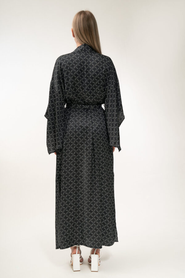 Kimono in Black & cream - Image 6
