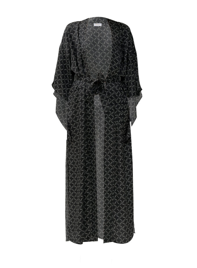 Kimono in Black & cream