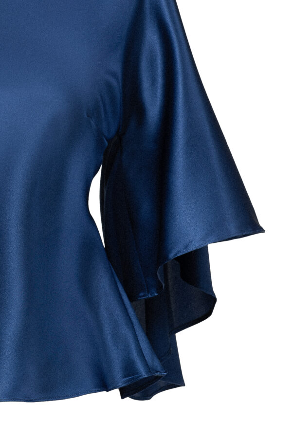 Silk Kimono Top In Blue - Image 7