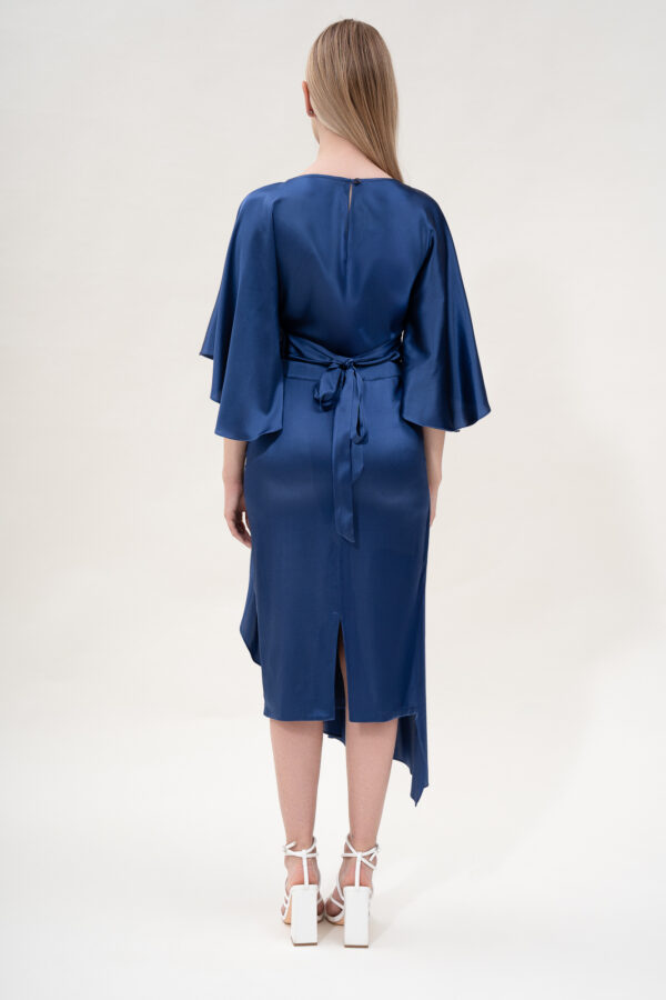 Silk Kimono Top In Blue - Image 3