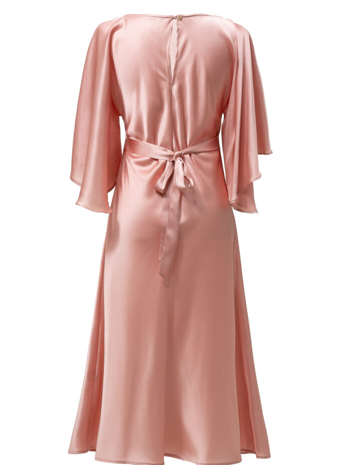 Silk Kimono Dress In Pink