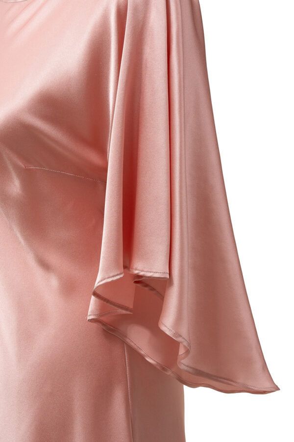 Silk Kimono Dress In Pink - Image 2