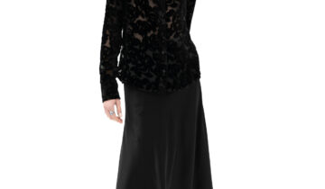 Silk A-Line Skirt In Black