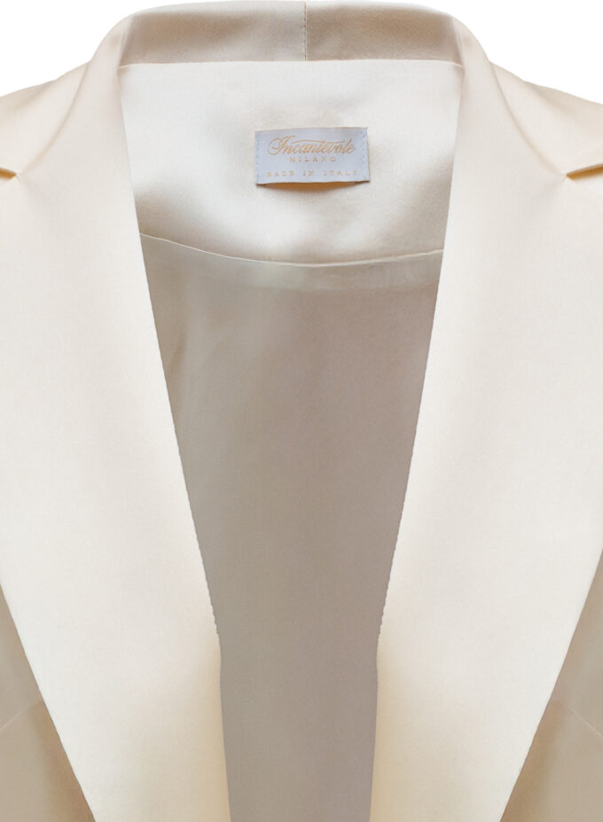 Silk Blazer In Cream