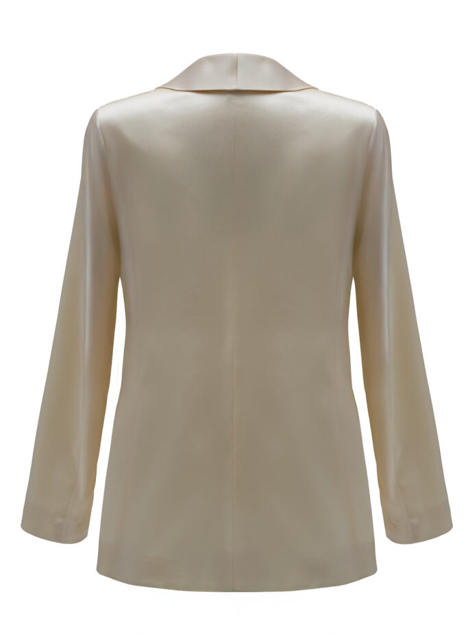Silk Blazer In Cream