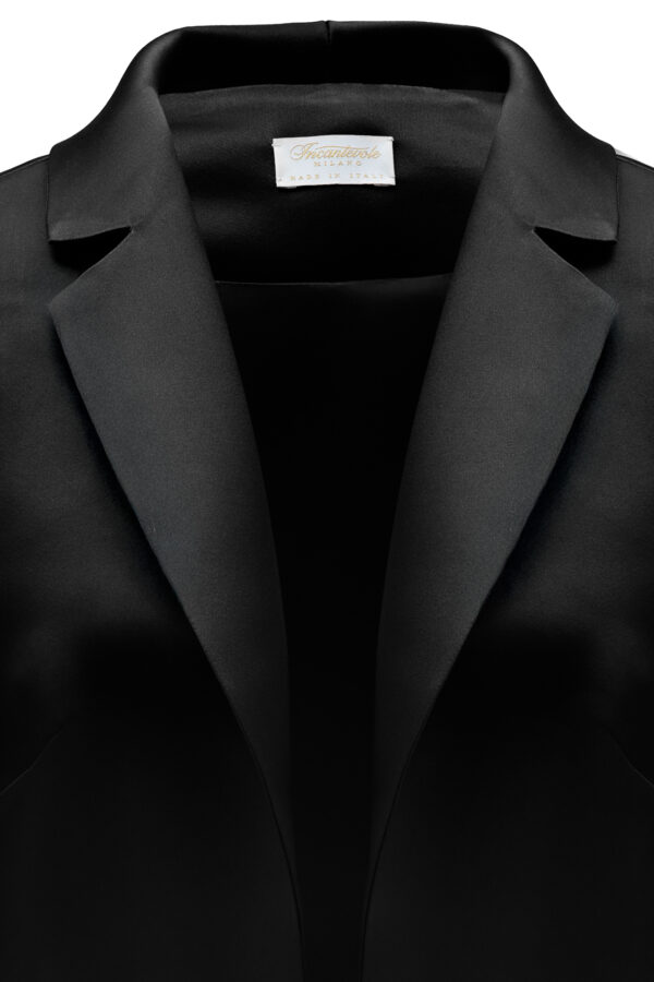 Silk Blazer In Black - Image 5