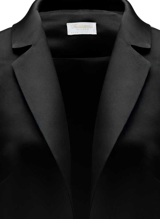 Silk Blazer In Black