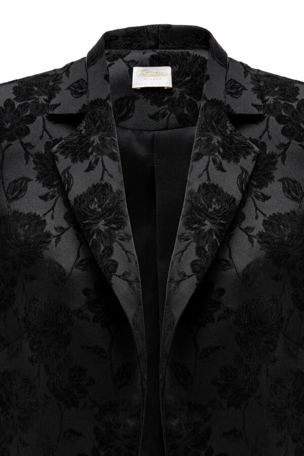 Jacquard Blazer In Black - Image 5