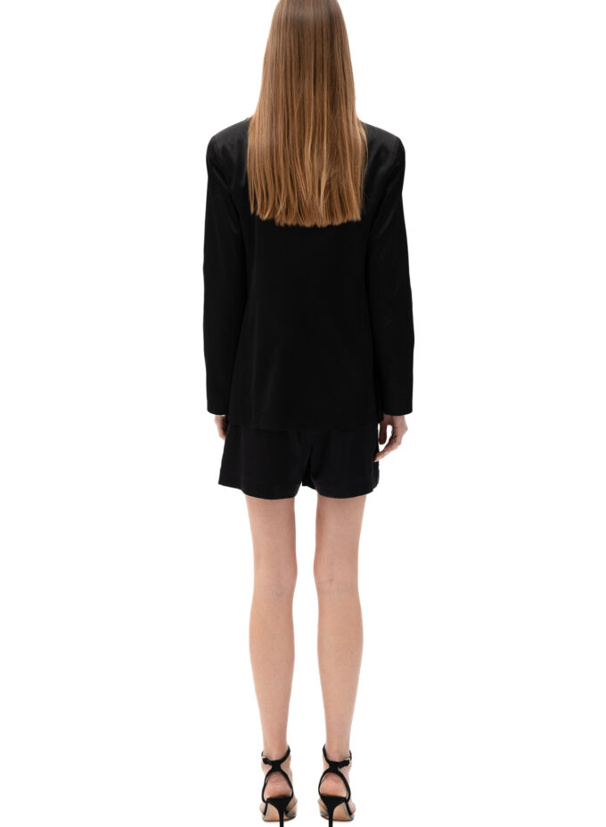Silk Blazer In Black