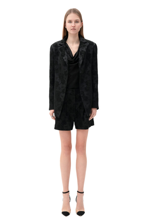 Jacquard Blazer In Black - Image 2