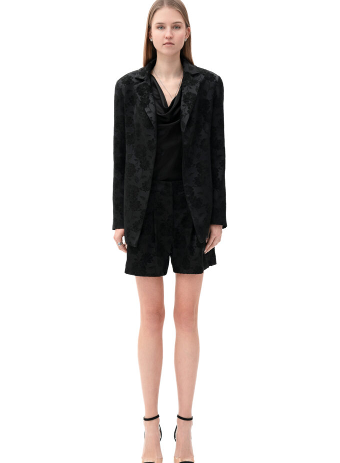 Jacquard Blazer In Black