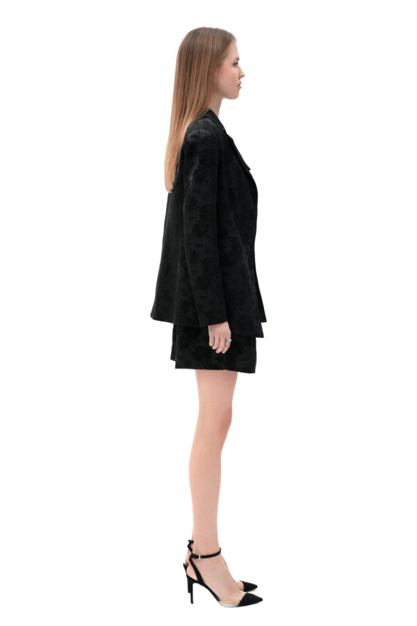 Jacquard Blazer In Black - Image 4