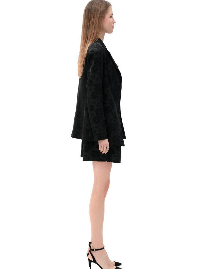 Jacquard Blazer In Black